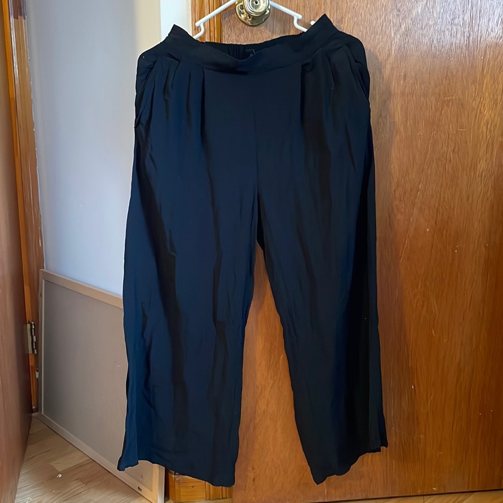 Eileen Fisher, wide leg pants, black